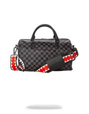 GREY CHECKERED SHARKS IN PARIS MINI DUFFLE