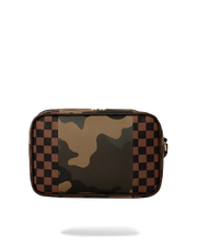 EXTERIOR GOLD ZIP POCKET SHARKS IN PARIS TOILETRY BRICKSIDE BAG