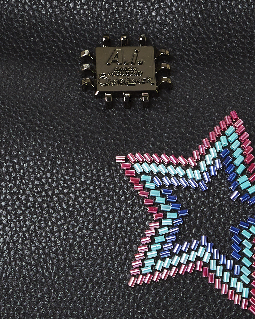 STAR RACER A.I.7 SANDFLOWER COLLAB BEADED TOTE