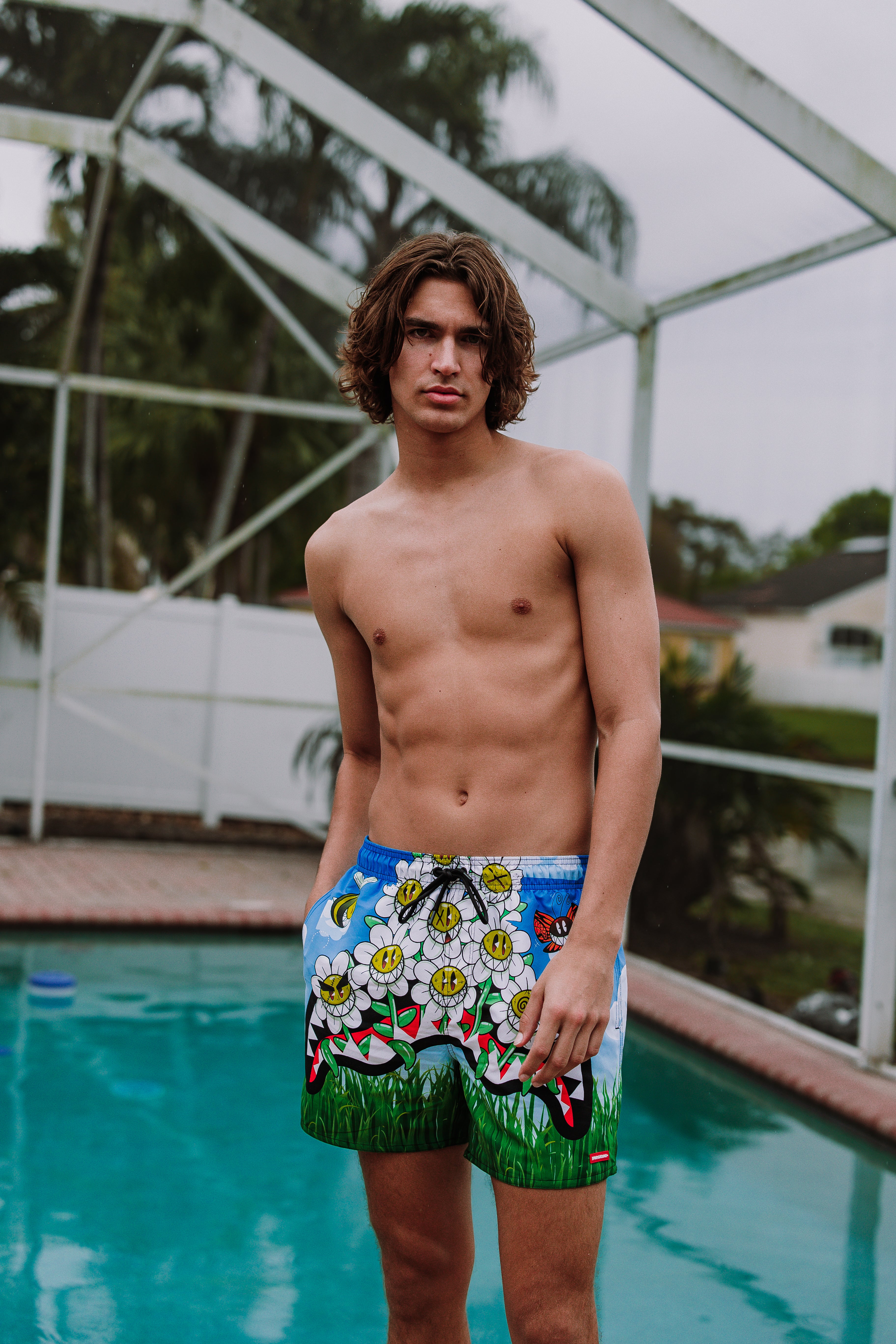 CRAZY DAISIES SWIM SHORTS
