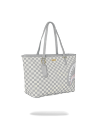 KNIT SHARKS IN PARIS IN CREAM TOTE